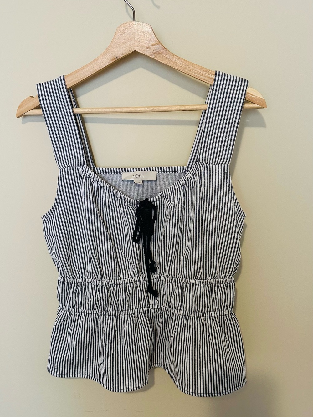 LOFT women’s Navy & White Striped One-Piece